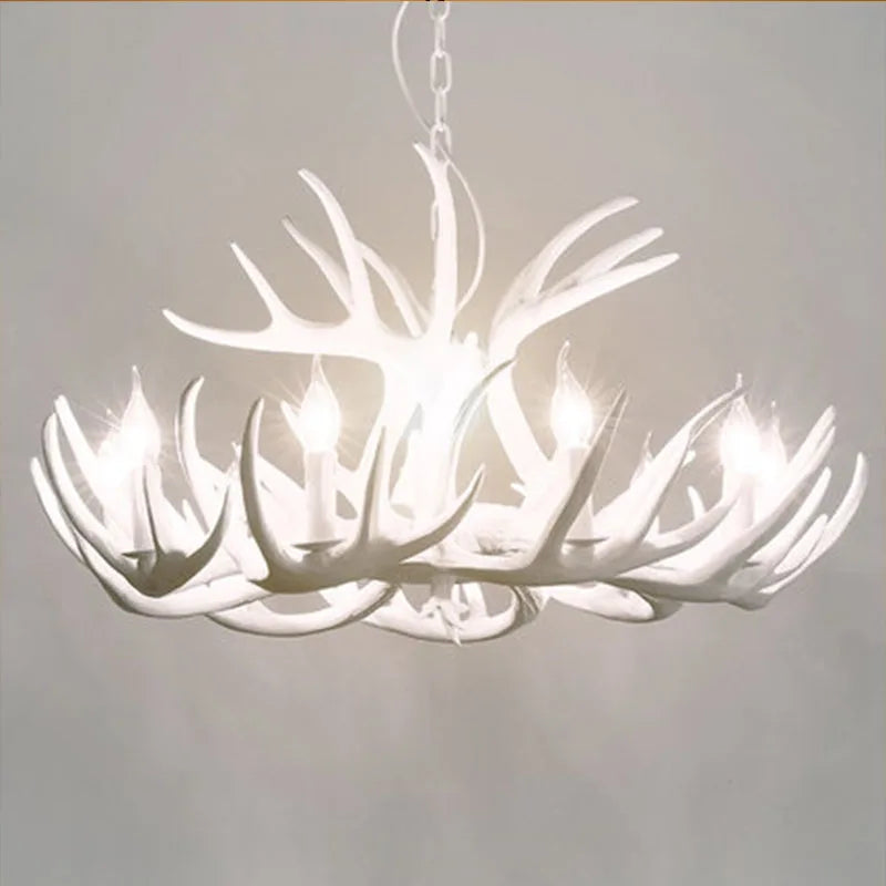 Deer Antler Chandelier: Resin Horn Lamp