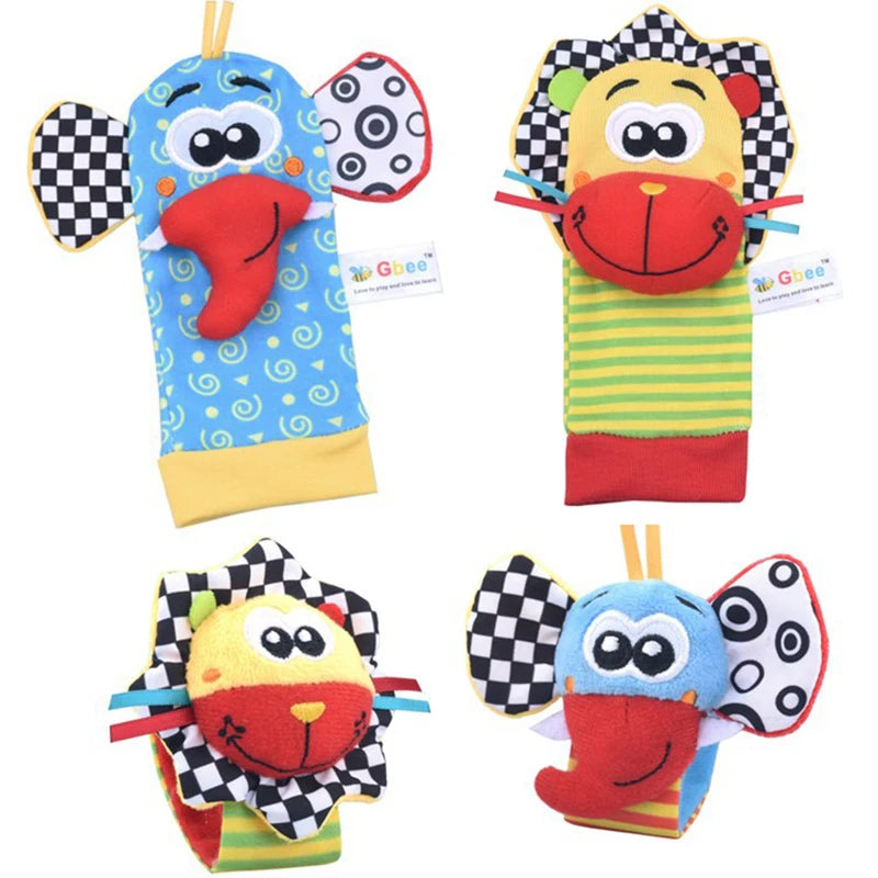 Baby Toys Baby Rattle Toys 0 12 Months Stuffed Animal Socks Wrist Strap Rattle Newborn Foot Sock Bug Wrist Strap Baby Socks