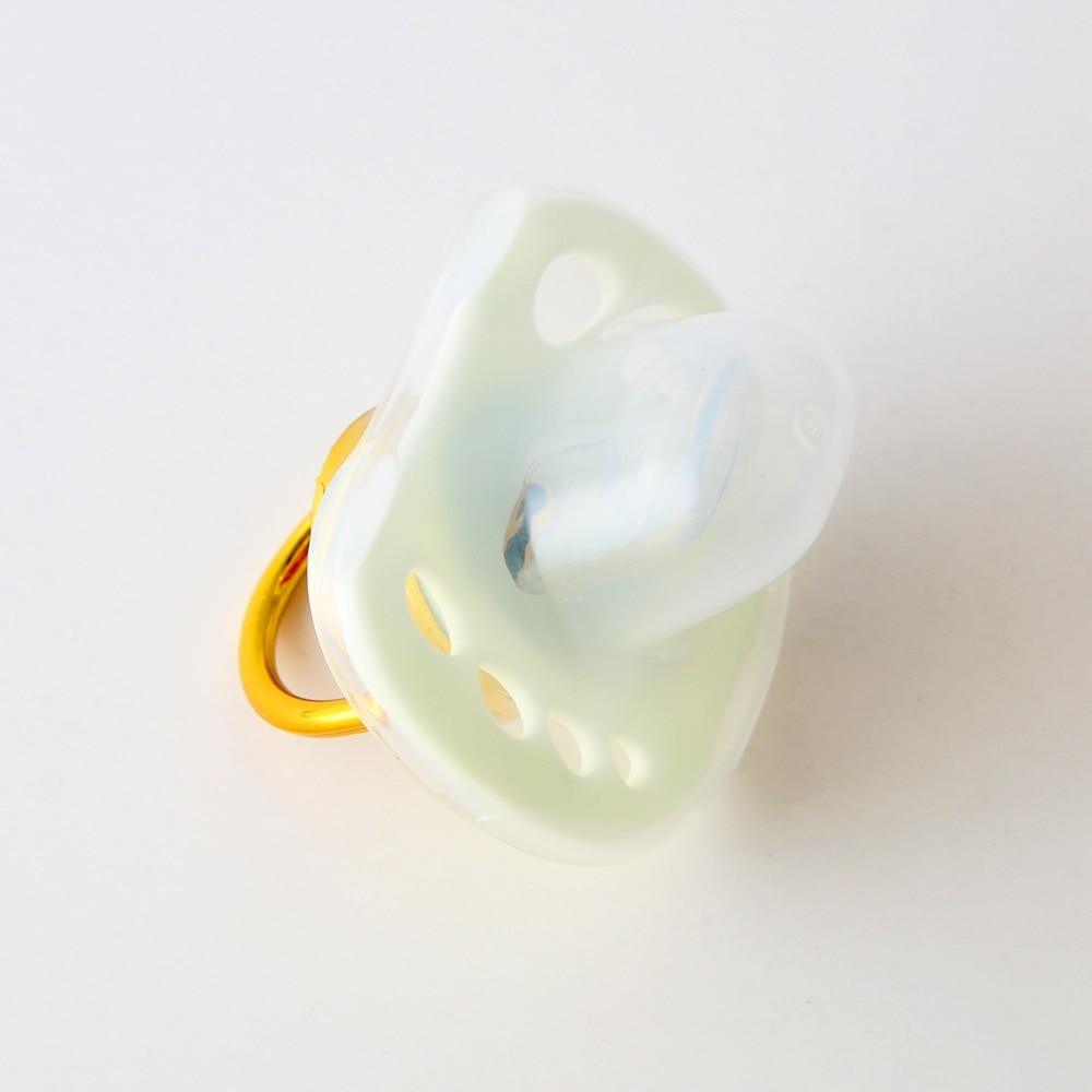 Initialed Crystal White Bling Pacifier *A-Z*