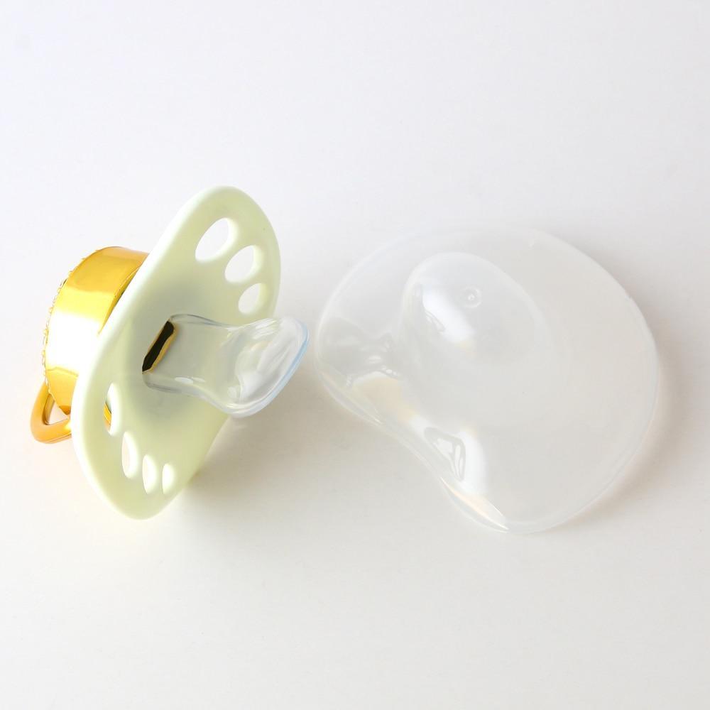 Initialed Crystal White Bling Pacifier *A-Z*