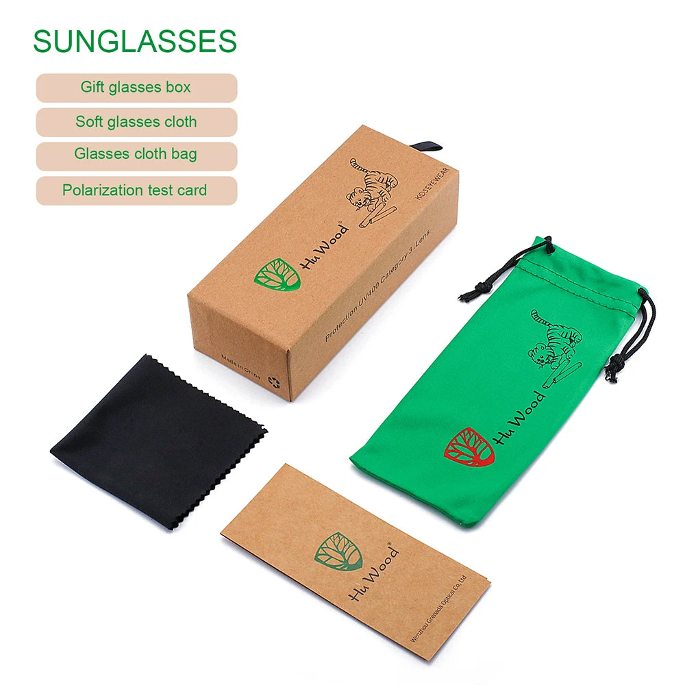 HU WOOD Children's Wooden Sunglasses