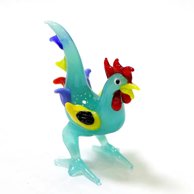 Easter Mini Glass Rooster Figurine