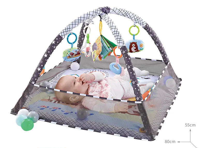 Baby Play Gym with Ocean Balls and Activity Fence