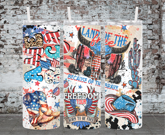 God Bless America Drink Tumbler