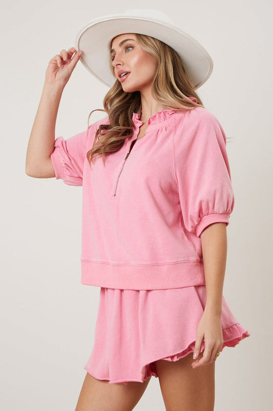 Pretty Little Patriot Baby Pink Bermuda Yacht Set