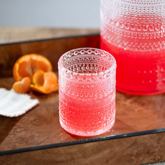 Clear Melamine Dot Drinkware Set