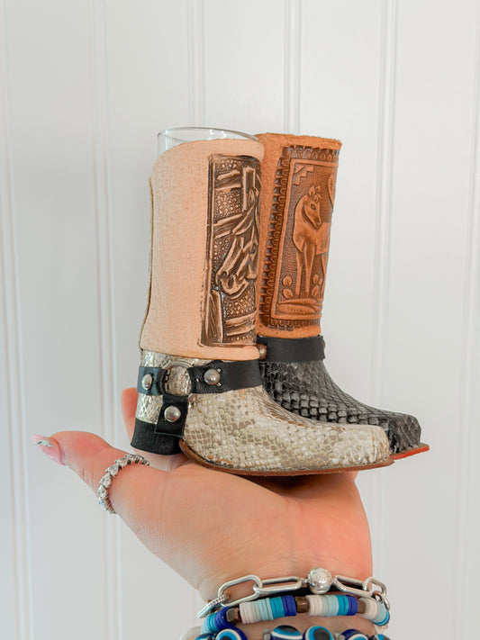 Leather Texan Boot Tequila Shot