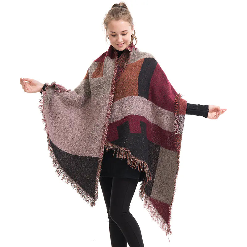 Cashmere Scarf, Checkered Shawl