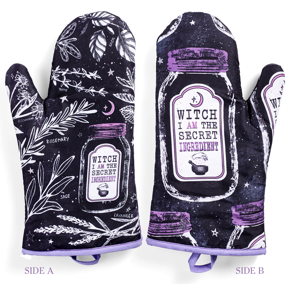 Kitchen Witch Oven Mitt Set