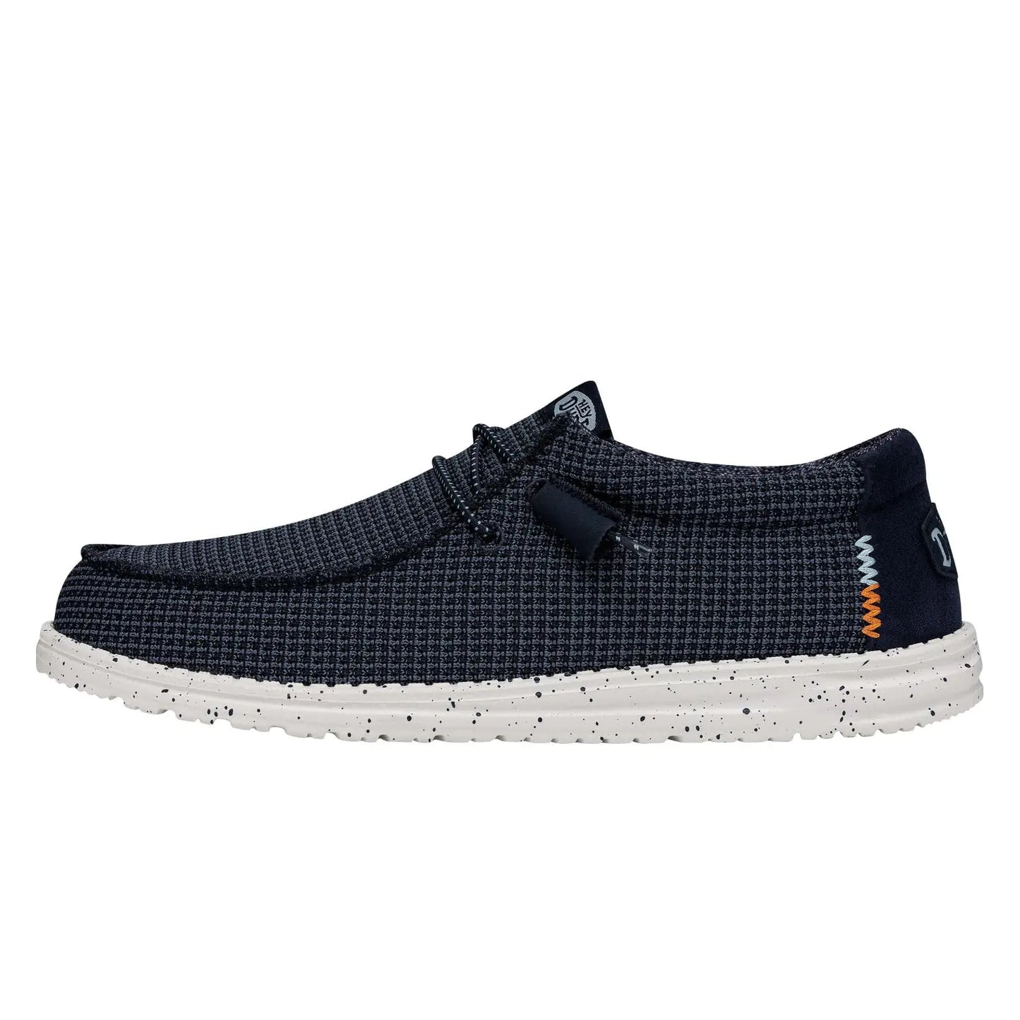 Hey Dude Mens Wally Sport Mesh Wide Navy Size 9 | Mens Shoes | Men Slip-on Loafers | Comfortable & Light-Weight