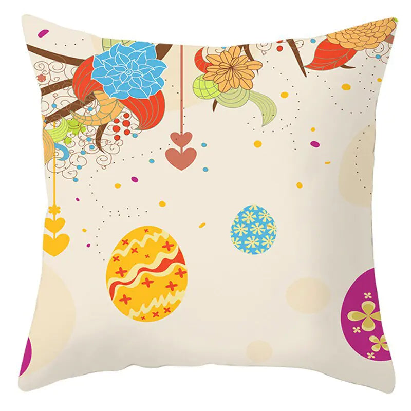 Easter Short Plush Pillowcase Cushion 18x18 inches
