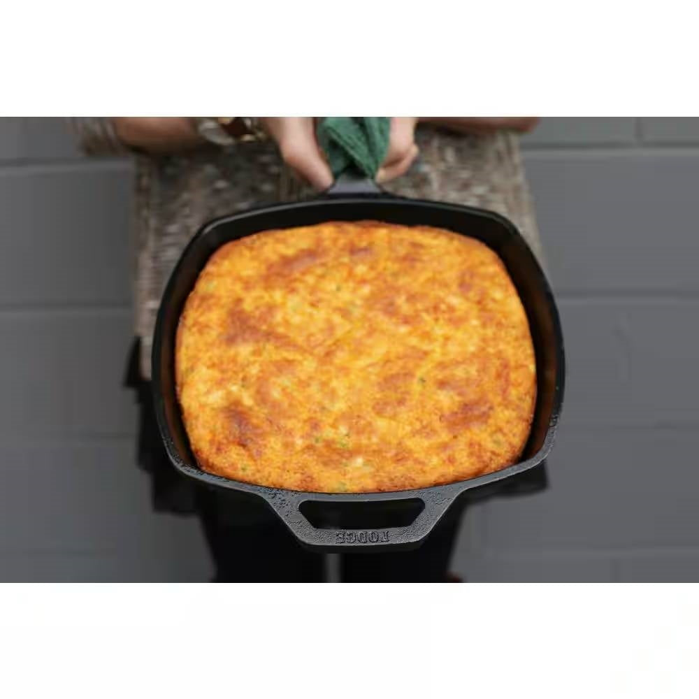 10.5-inch Square Cast Iron Skillet Frying Pan