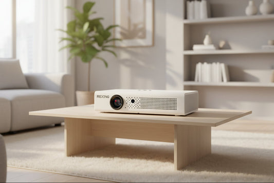 Rexing PV6 Smart DLP Projector 600ANSI with 3D Projection, Wi-Fi, Bluetooth