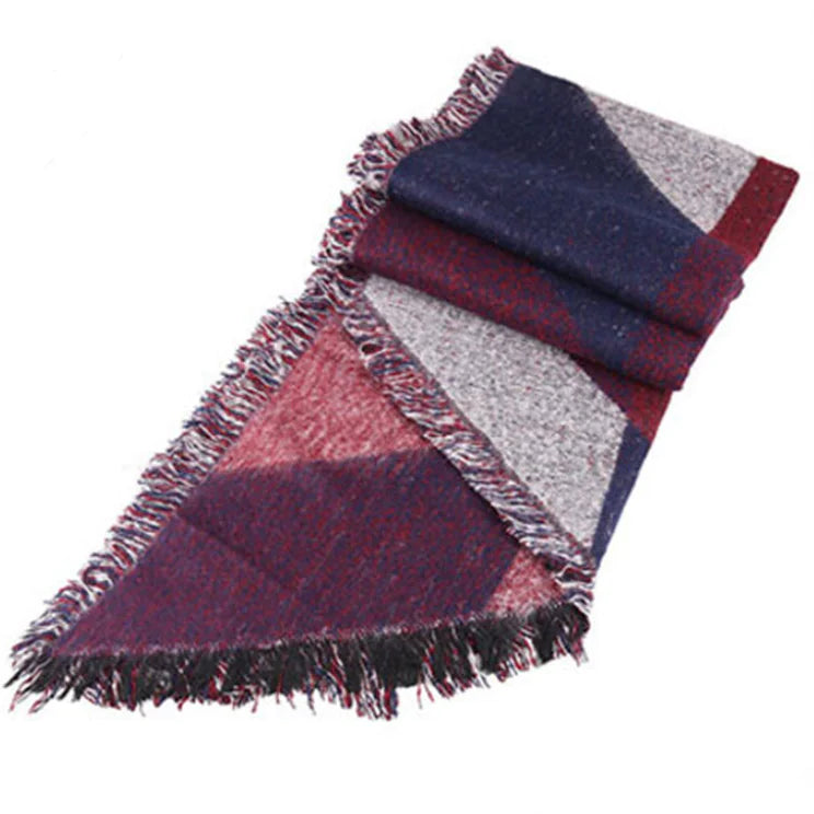 Cashmere Scarf, Checkered Shawl