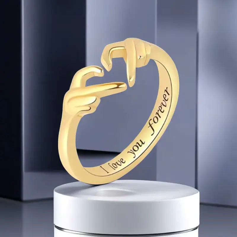 Love You Forever Open Couple Ring