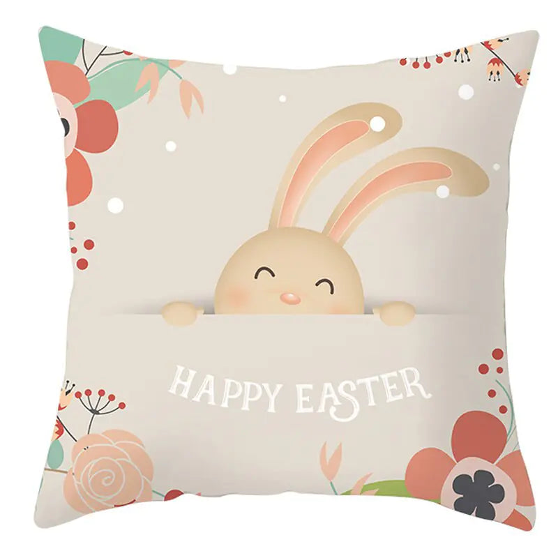 Easter Short Plush Pillowcase Cushion 18x18 inches