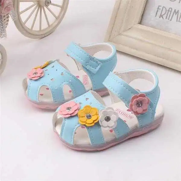 Flower Sandals, Toddler Shoes, Light-Up Princess Shoes