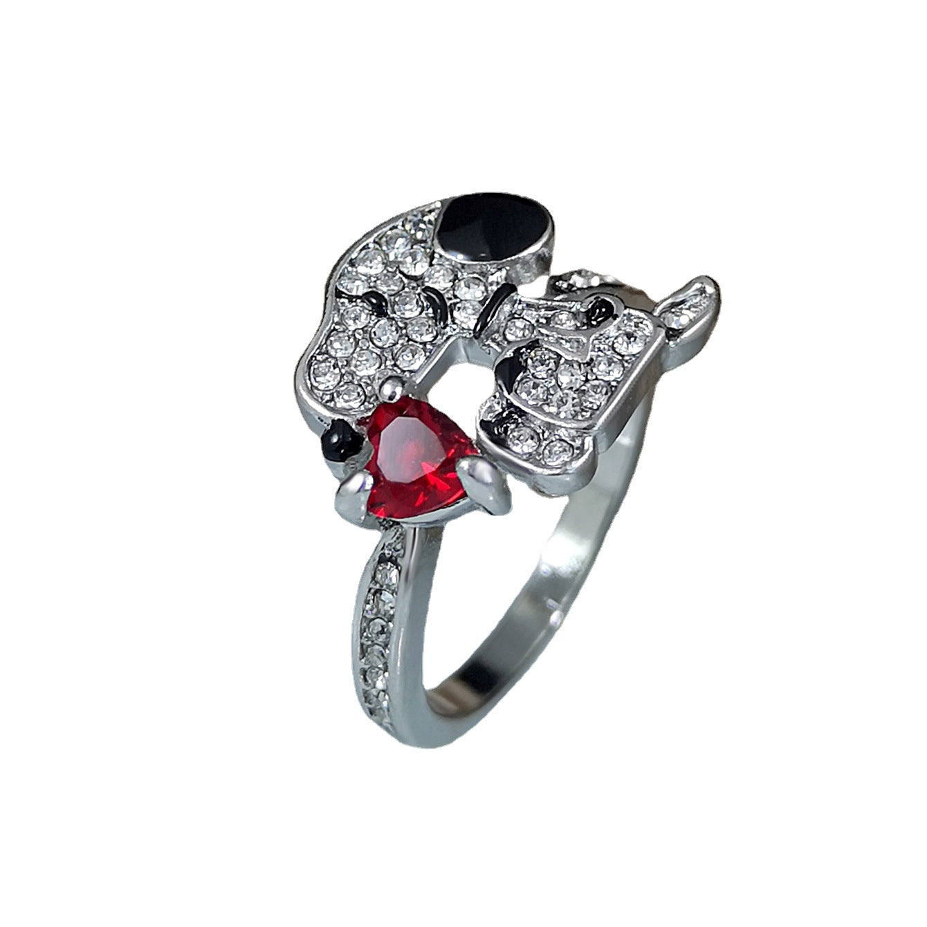 Snoopy Diamond Inlaid Zircon Rings