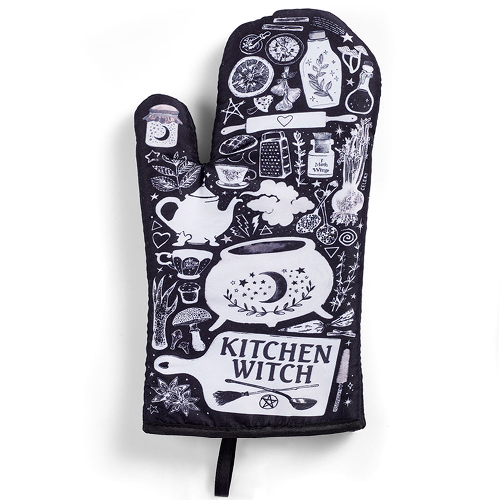 Kitchen Witch Oven Mitt Set