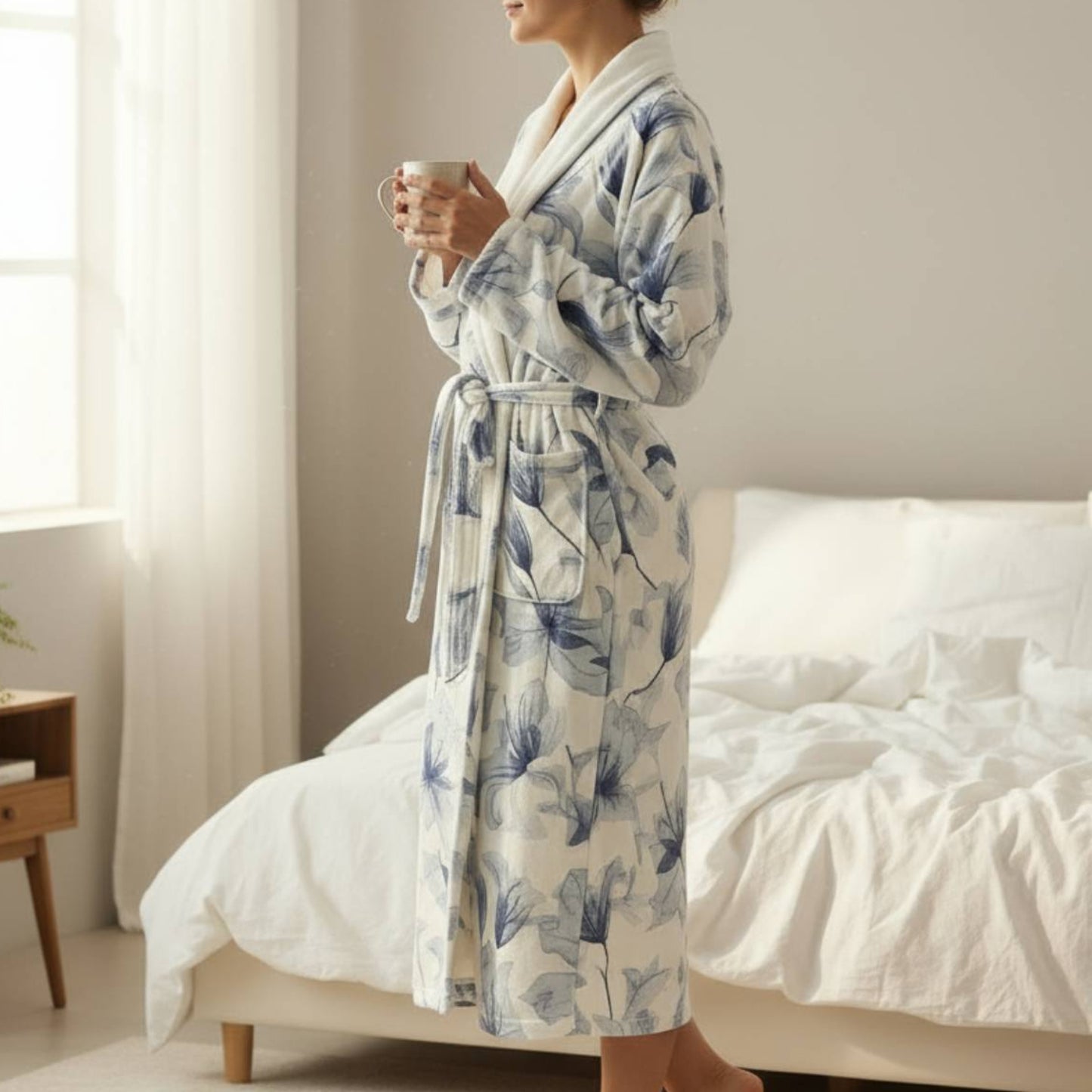 Soluna – Double-Side Muslin/Terry Shawl Robe