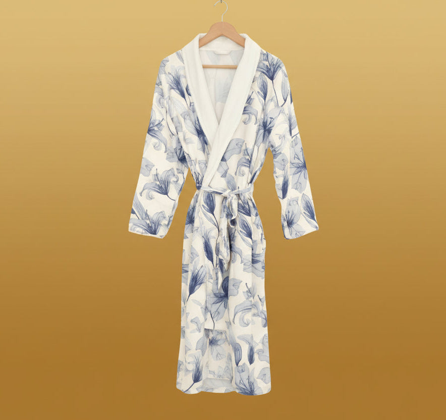 Soluna – Double-Side Muslin/Terry Shawl Robe