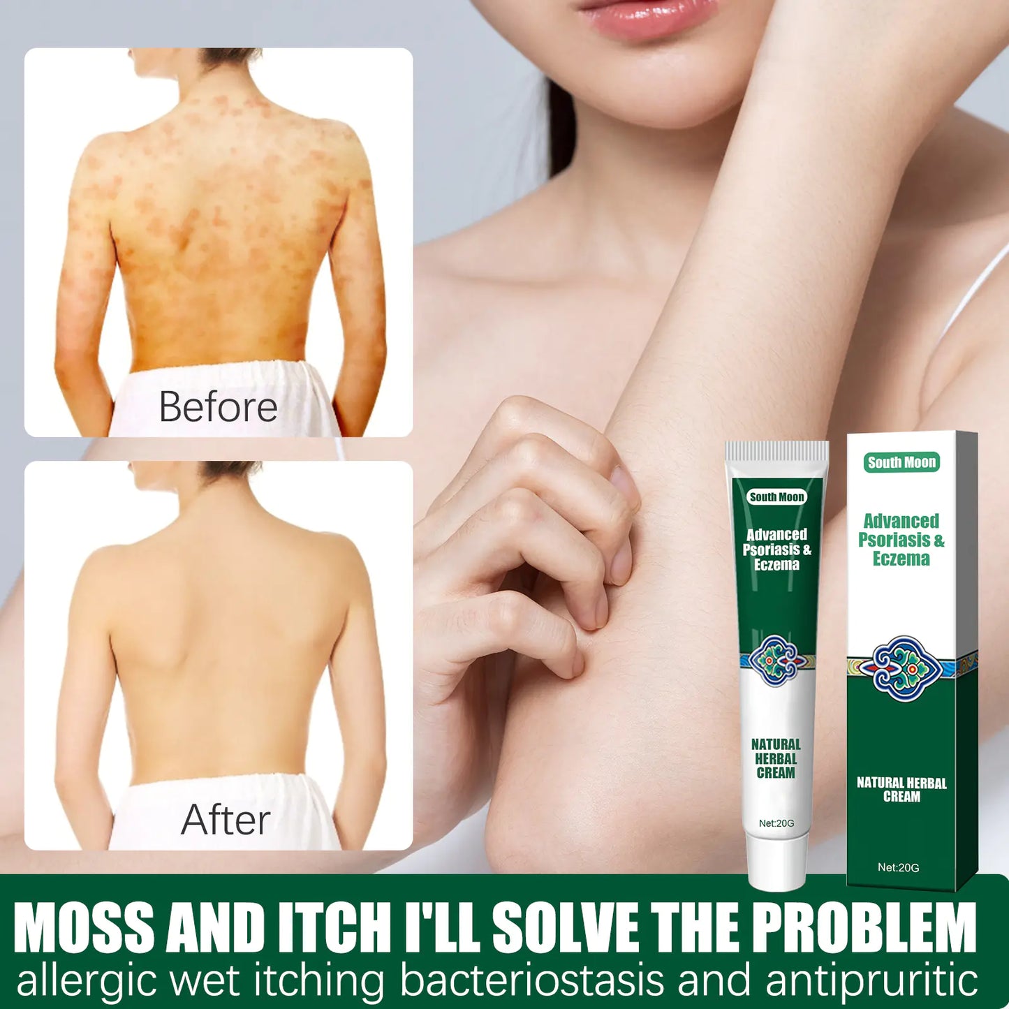 South Moon Herbal Cream for Moisturizing and Itch Relief