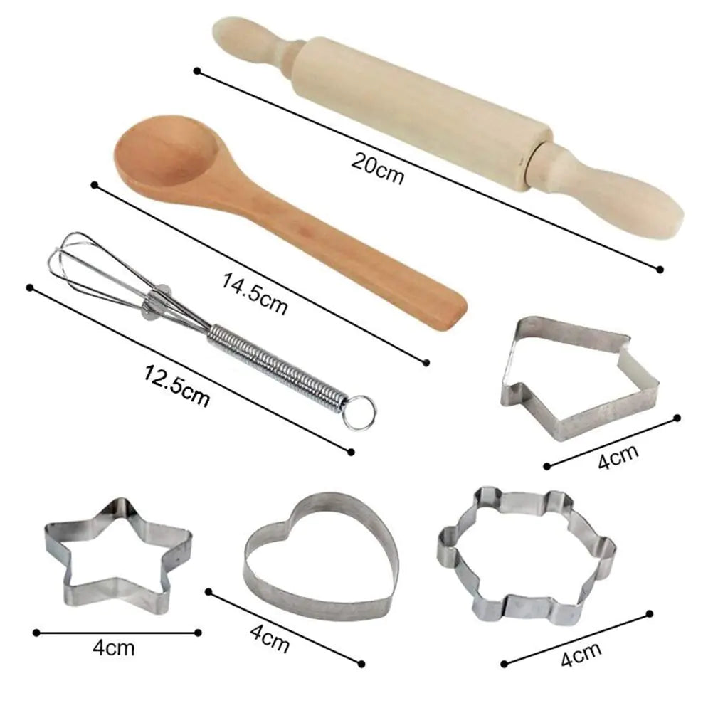 11-Piece Kids Cooking Playset with Apron and Tools