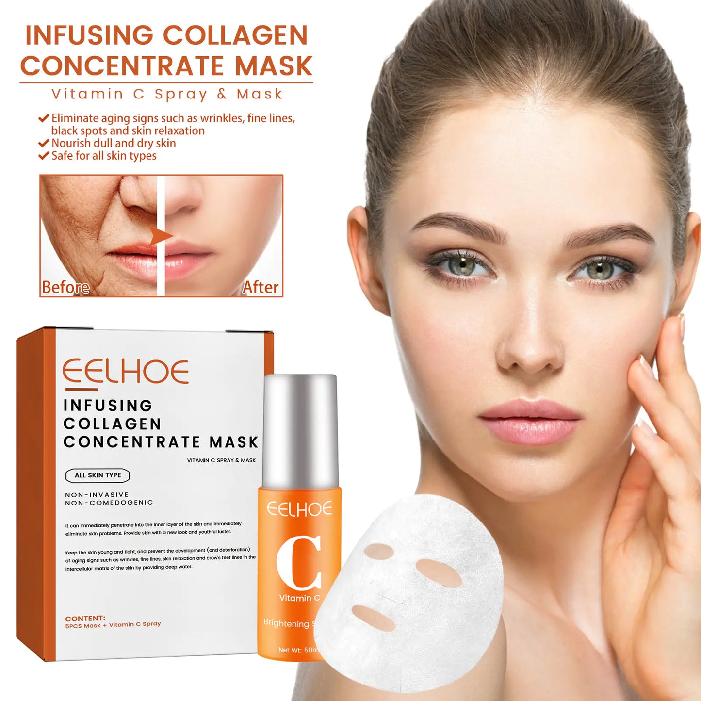 EELHOE Collagen Anti-Aging Facial Spray Mask