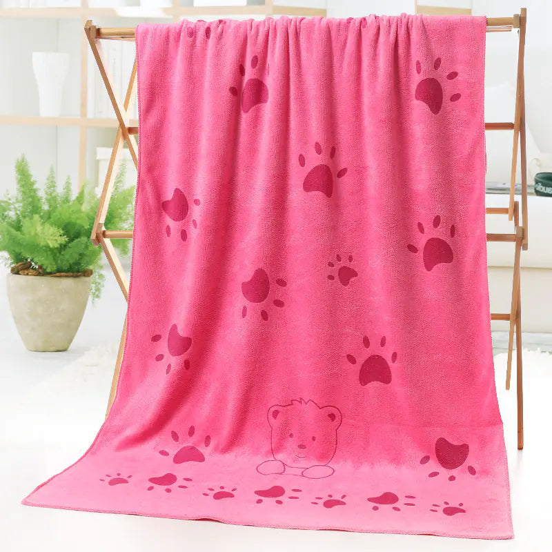 Microfiber Beach Towel with Cartoon Print Design