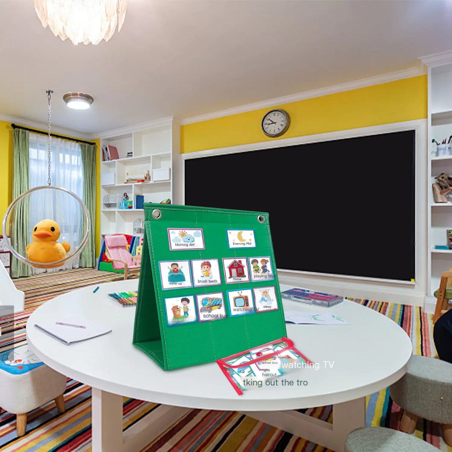 Kids Daily Chores Visual Schedule Calendar Board