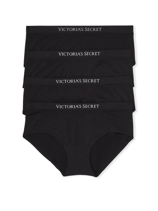 Victoria's Secret Seamless Hiphugger Panty 4-Pack - Black (L)