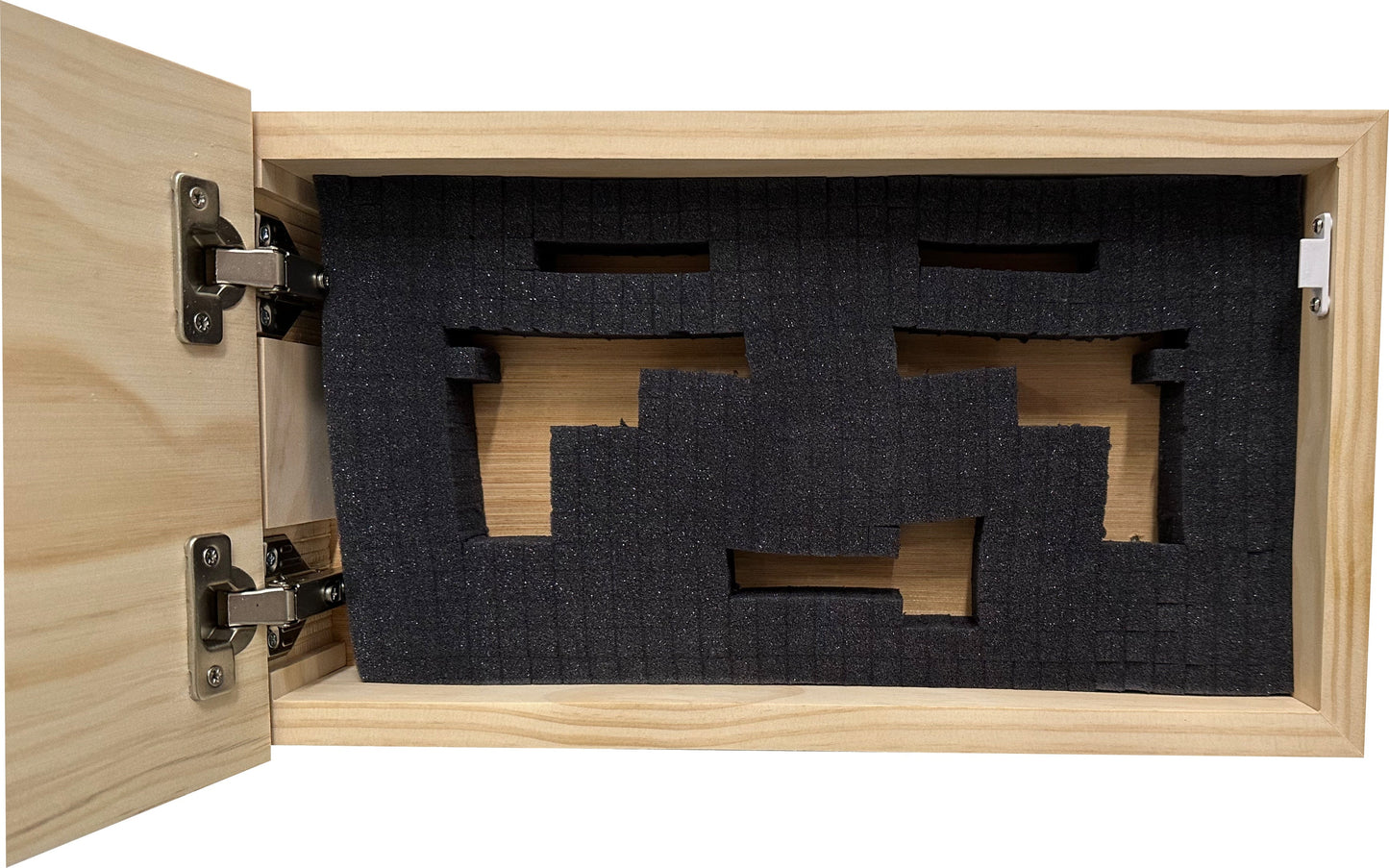 American Flag Try That In A Small Town Decorative and Secure Gun Cabinet (Red and Blue)