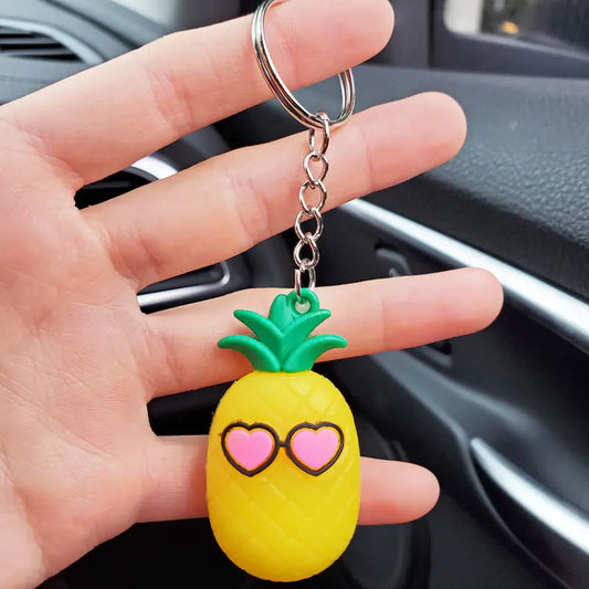 3D Avocado Heart Keychain for Bags and Purses