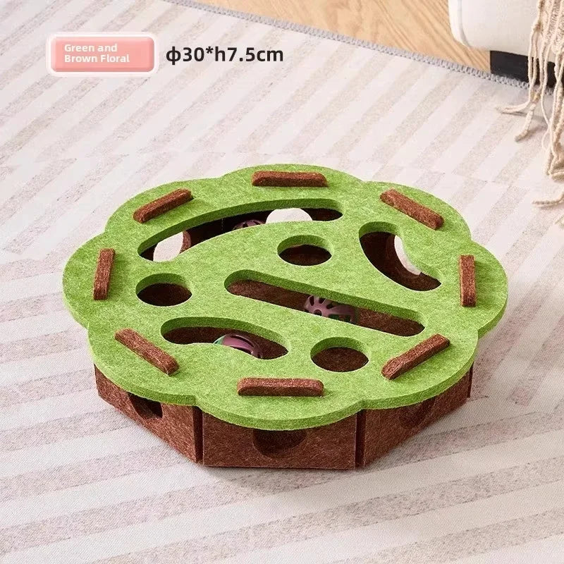 Cat Puzzle Toy with Ball for Indoor Cats