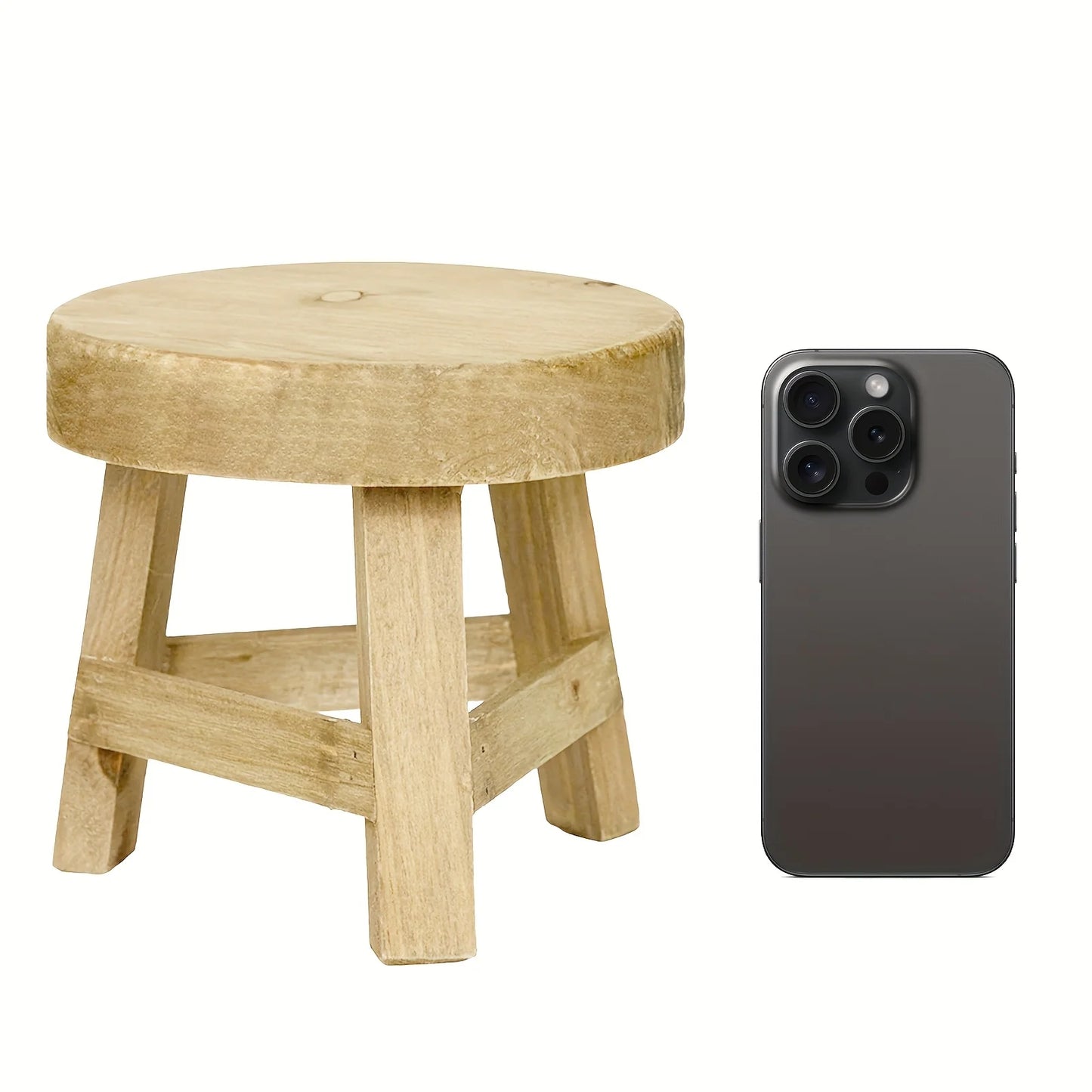 Wooden Mini Stool Display Stand, Modern Wooden Succulent Plant Stand, Suitable for Balconies, Perfect for Mother's Day Gifts