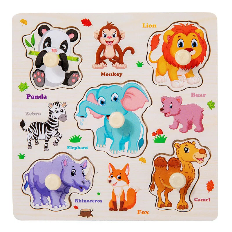 Wooden Puzzles Montessori Educational Learning Toys