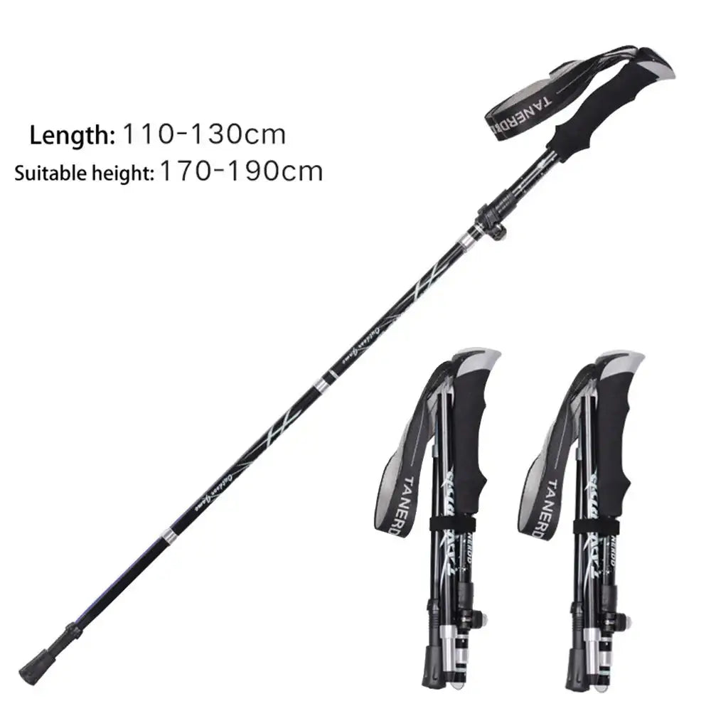 Anti-Shock Trekking Poles Telescopic & Collapsible for Outdoor Adventures