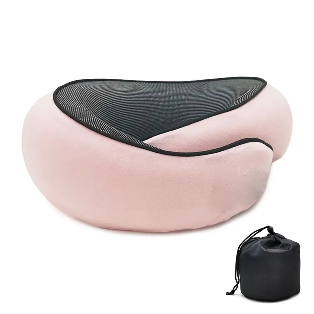 Memory Foam Travel Neck Pillow U-shaped Pillow Snail Style Travel Neck Support Portable Adjustable Soft Noon Break Sleep Pillows
