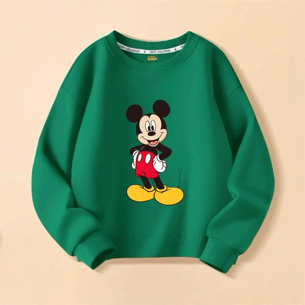 Boys Cute Sweatshirts Red Blue Yellow Tops Long Sleeve Round Neck Pullovers New Design Clothes Baby Printing Hoodie Outer Wear