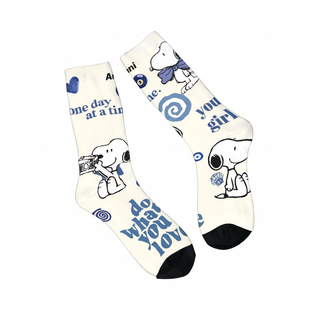 Snoopy Retro Couple Socks – Anti-Skid Design