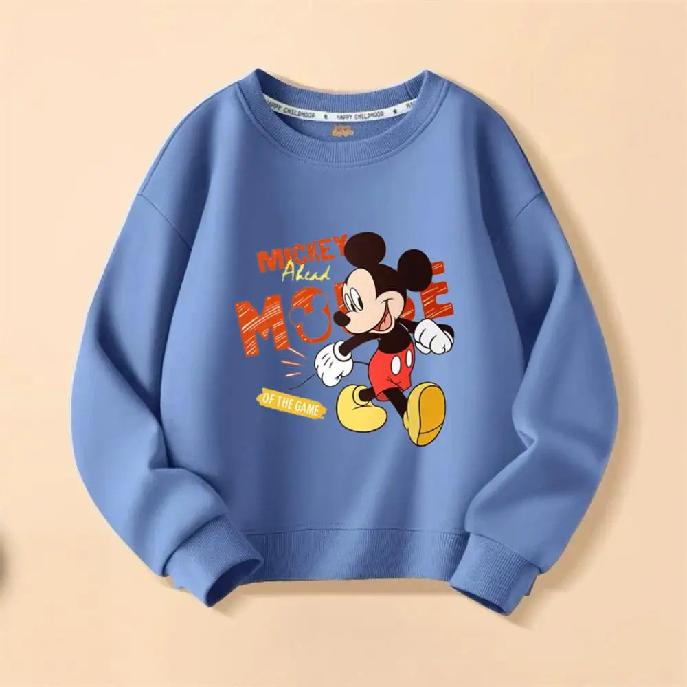 Boys Cute Sweatshirts Red Blue Yellow Tops Long Sleeve Round Neck Pullovers New Design Clothes Baby Printing Hoodie Outer Wear