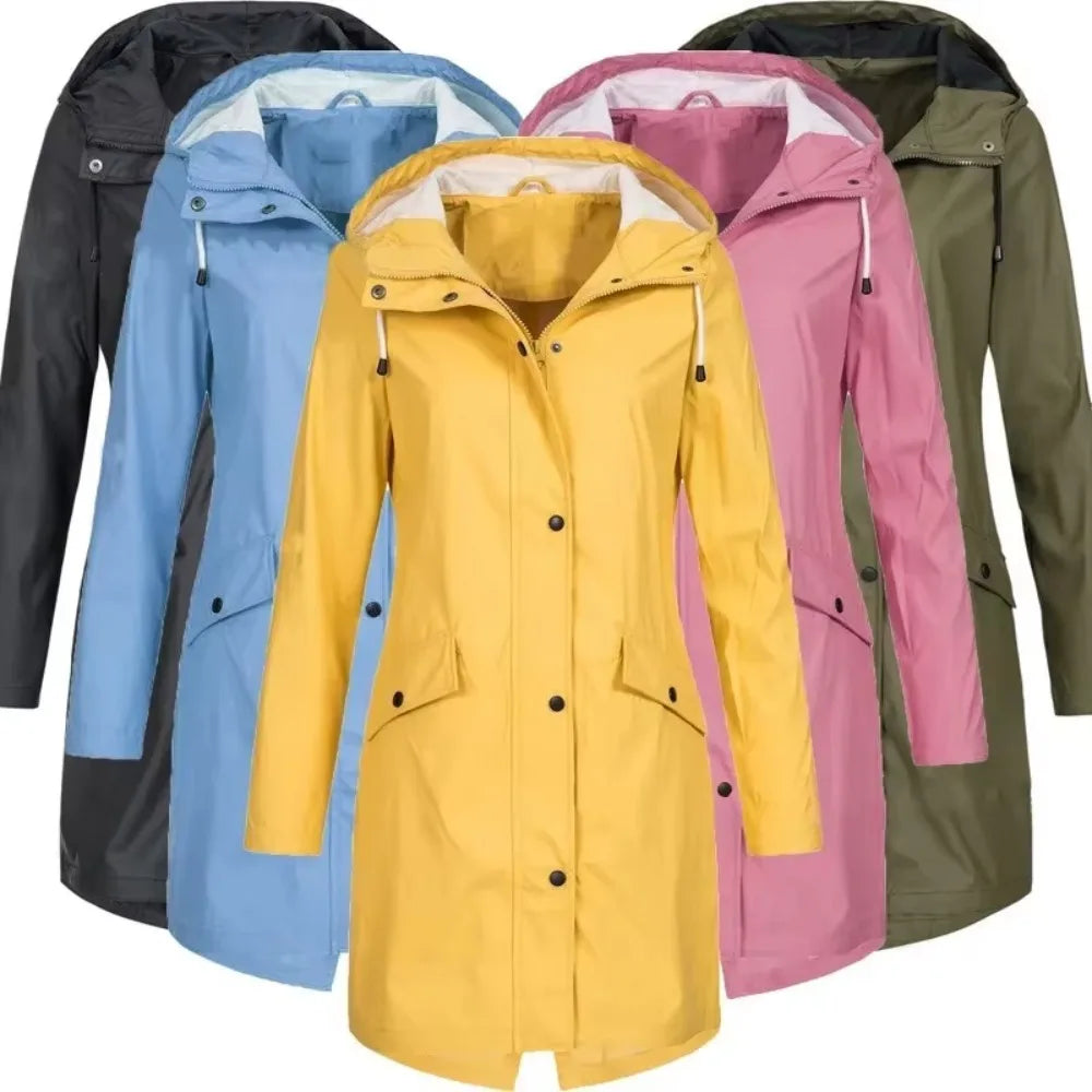 Waterproof Rain Coat Long Raincoats Jacket Waterproof Raincoats Feminina Gifts Outdoor Ride A Bike Mountaineering Jackets Women