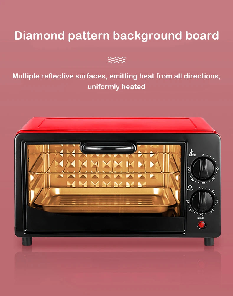 Multifunctional 12L Electric Toaster Oven