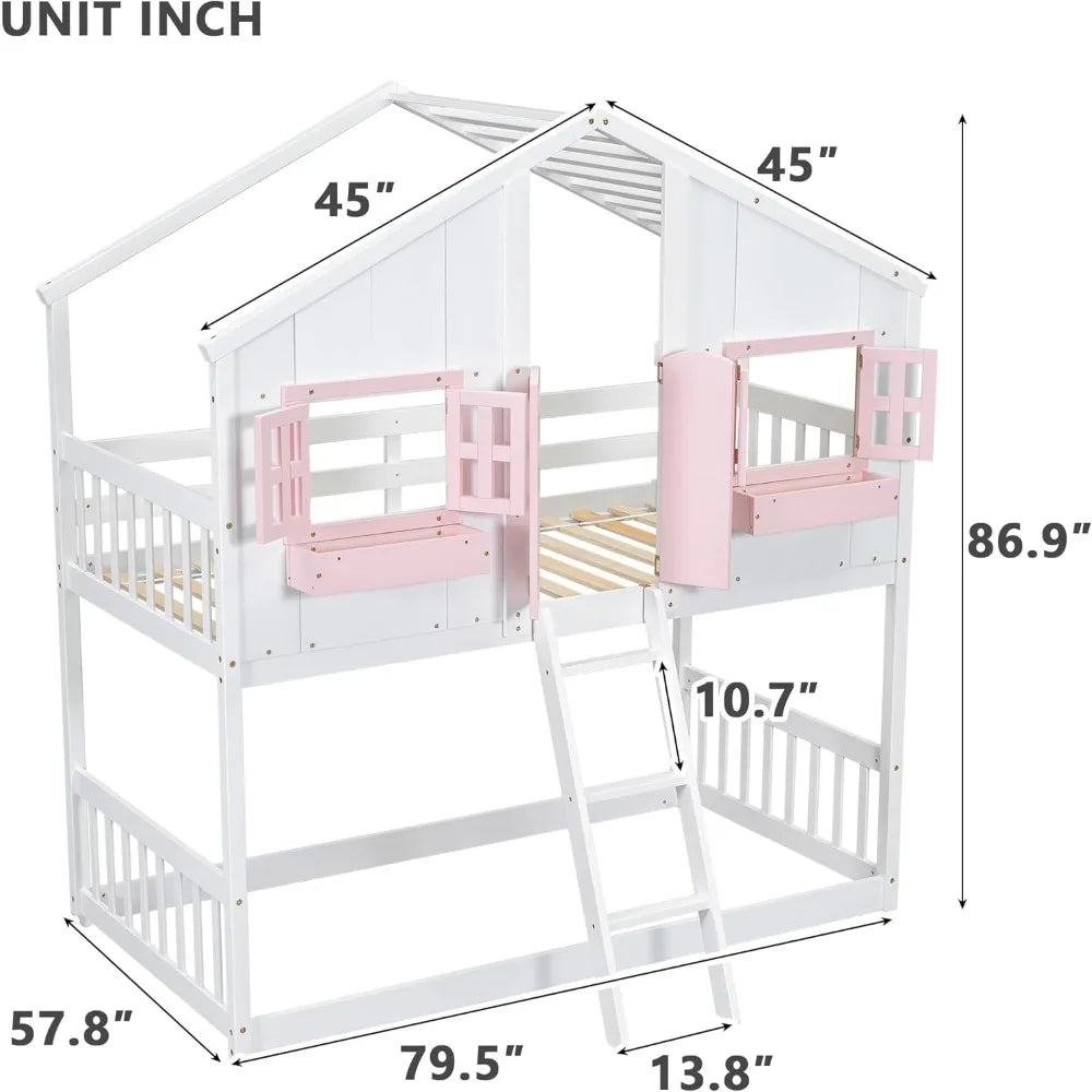Kid's House Bunk Bed