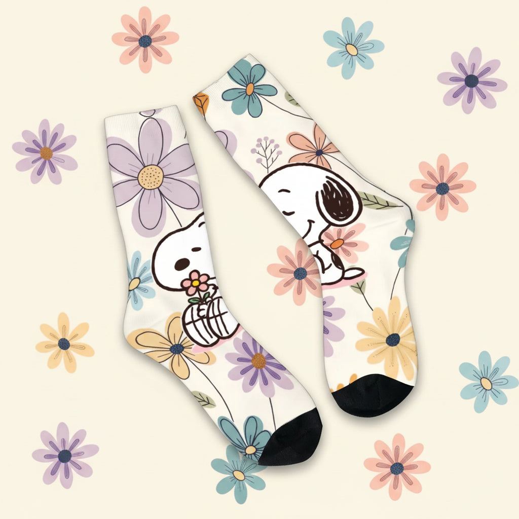 Snoopy Retro Couple Socks – Anti-Skid Design