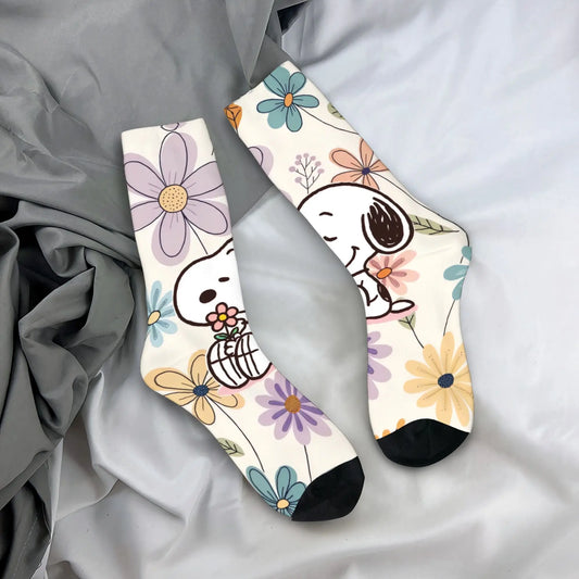 Snoopy Autumn Retro Couple Socks – Anti-Skid Design