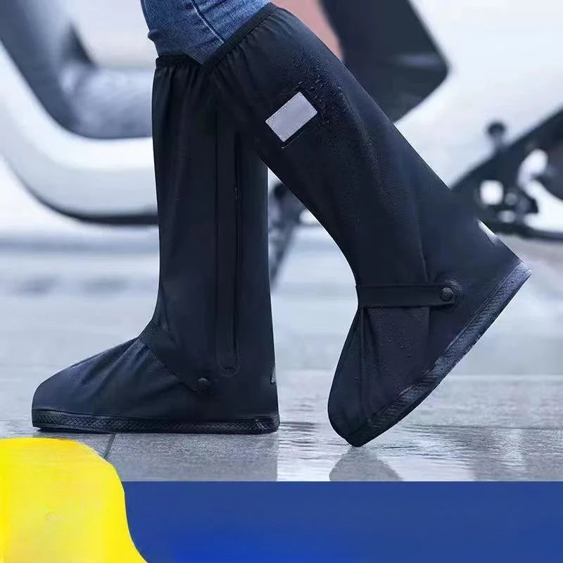 Rain Shoes Cover Men Women Waterproof Shoes Cover Protection High Cylinder Wear Resistant Light Rain Boot Accessories