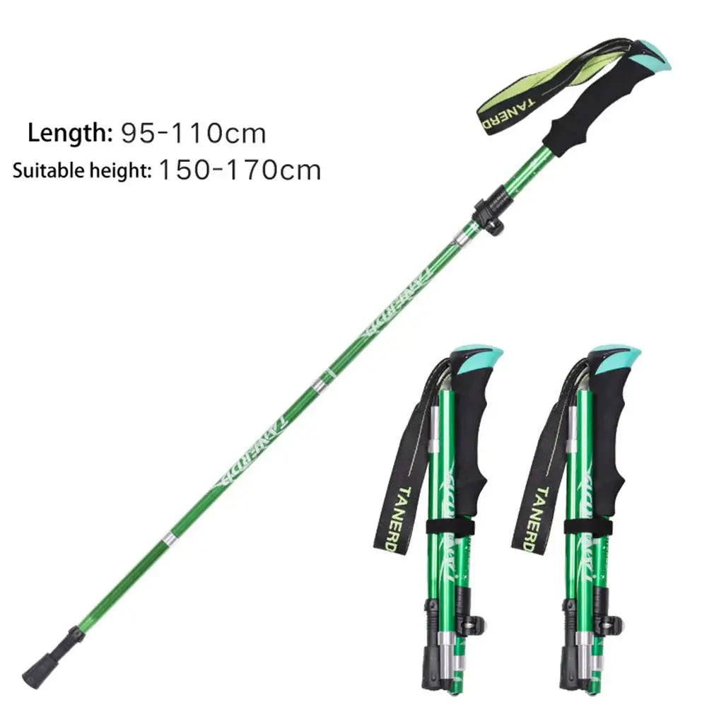 Anti-Shock Trekking Poles Telescopic & Collapsible for Outdoor Adventures