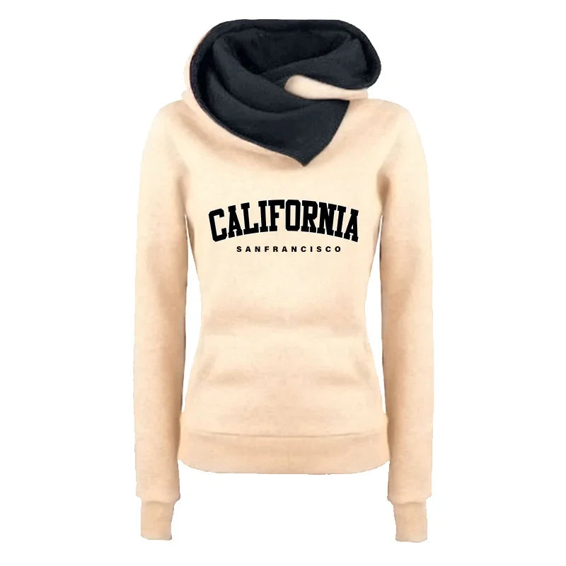 Sports Women's Sweatshirts Quality Fashion Versatile Hoodies Print Double Collar Pullovers Daily Outdoors Hot Sale Autumn Winter