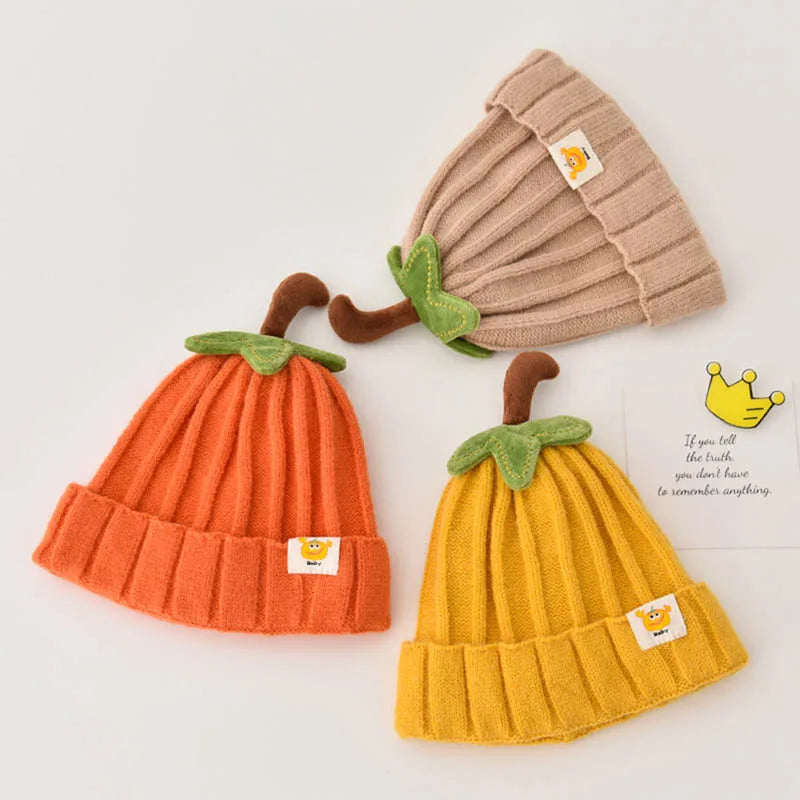 Winter Baby Hat Knitted Warm Soft  Boys Girls Beanies Toddler Korean Ins Cute Solid Autumn Outdoor Kids Unisex Cap